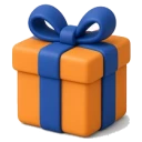 Gift box with a ribbon