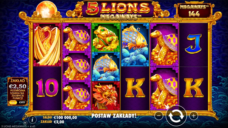 5 Lions Megaways, game screen 5 Lions Megaways, game screen