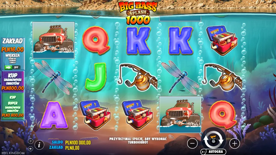 Big Bass Splash 1000, game screen