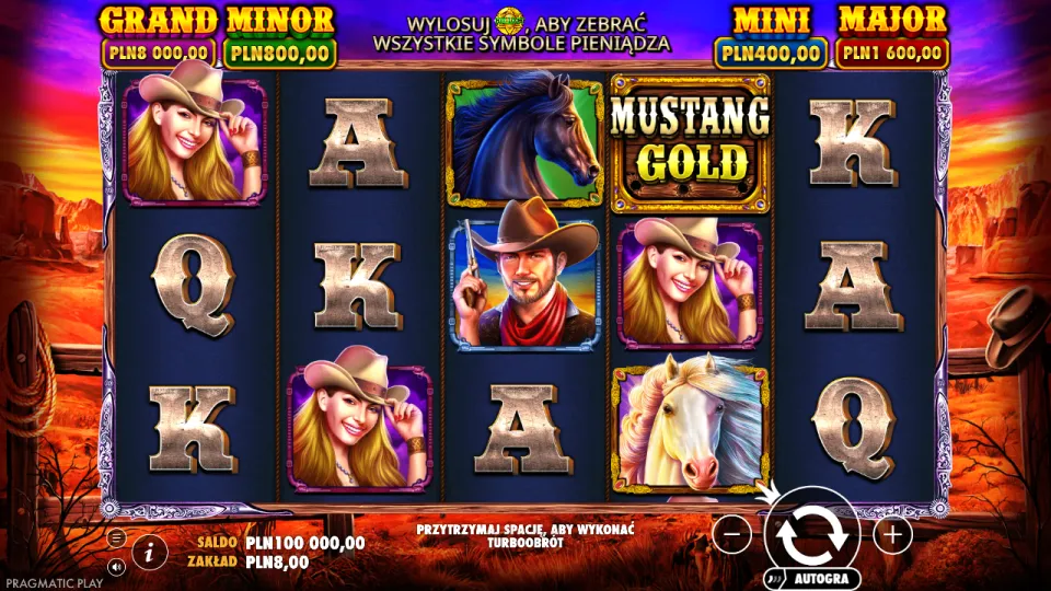Mustang Gold, game screen Mustang Gold, game screen
