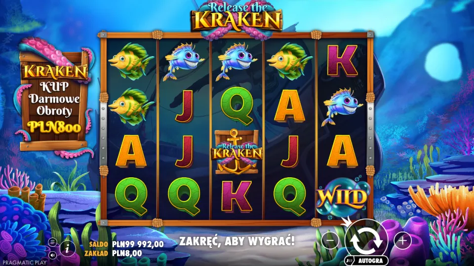 Release the Kraken, screen after a spin Release the Kraken, screen after a spin