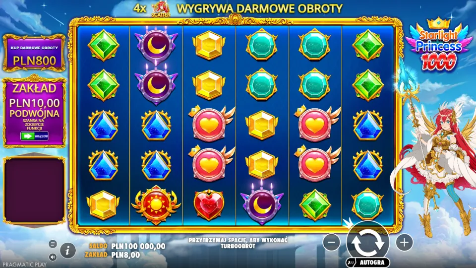 Starlight Princess 1000, game screen Starlight Princess 1000, game screen
