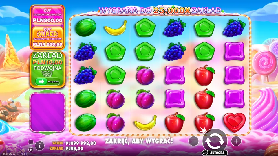 Sweet Bonanza 1000, screen after a spin