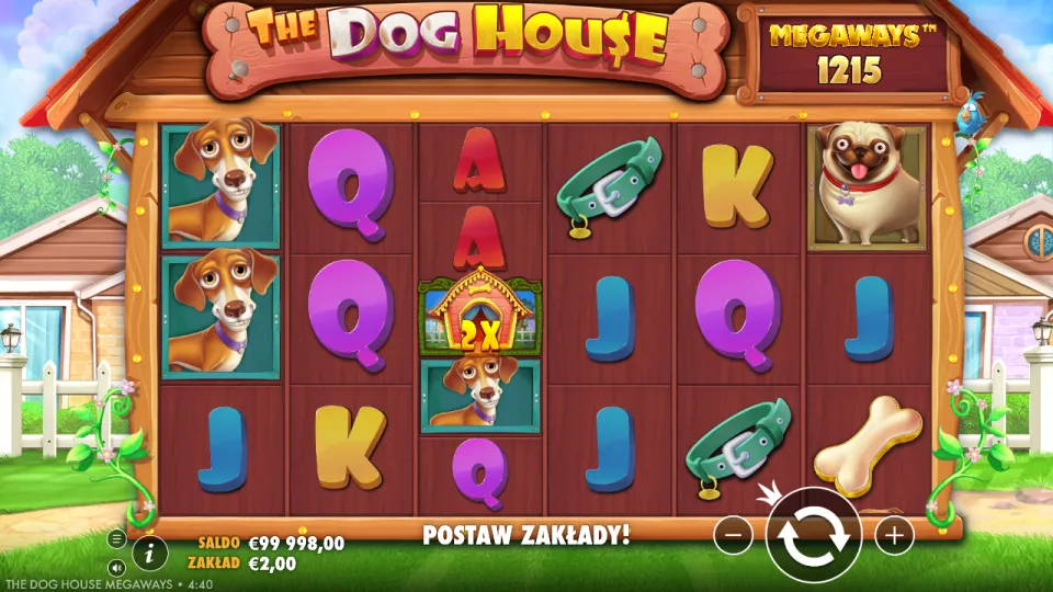 The Dog House Megaways, screen after a spin The Dog House Megaways, screen after a spin