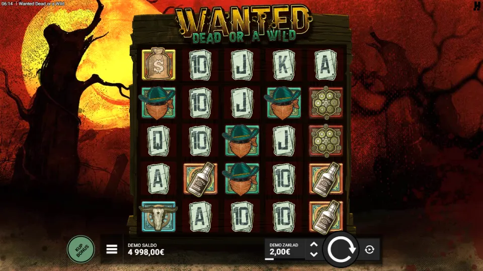 Wanted Dead or a Wild, game screen