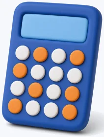 Calculator with orange and white keys, a symbol of working out bonus wagering
