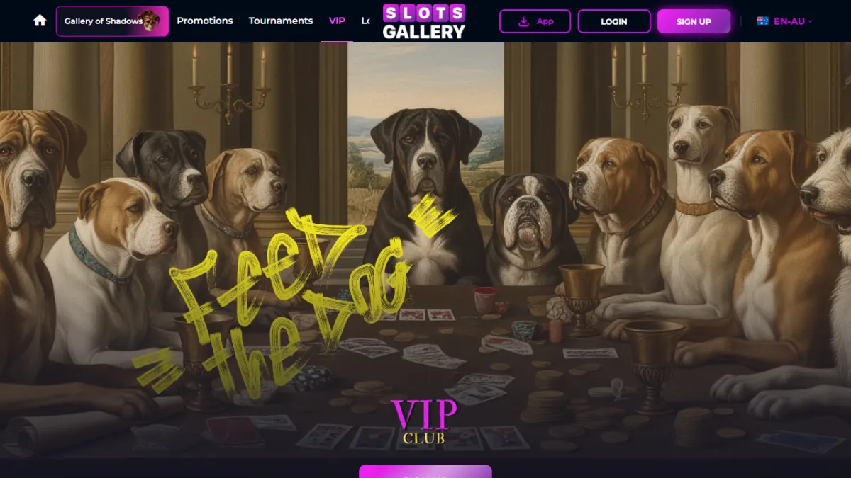Slots Gallery Casino VIP Club page